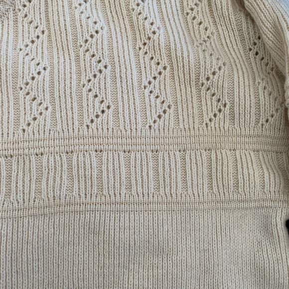 LL Bean vintage wool cream sweater UK XL - Picture 3 of 5